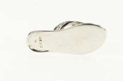 14K White Gold Pave Diamond Inset Sandal Flip Flop Shoe Charm/Pendant