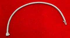 CERTIFIED BRAND NEW 14K WHITE GOLD LADIES DIAMOND TENNIS BRACELET . 3.00 CARATS
