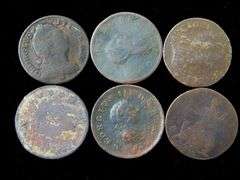 6 Coin Lot of Colonial Coins