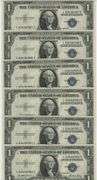 6 Consecutive 1935-E Superb Gem CU $1 Silver Certificates