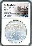 2022 US State Series (Georgia) American Silver Eagle in NGC MS70