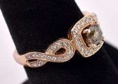 Beautiful Fancy Brown Diamond Ring In 14K Rose Gold
