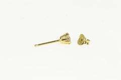 18K Yellow Gold Solitaire Classic Vintage Single Stud Earring