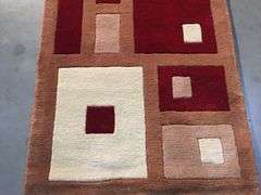 Carved Modern Wool Runner 2.6x8