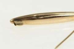 10K Yellow Gold Victorian Floral Scroll Engraved Domed Bar Pin/Brooch