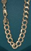 8MM 14K SOLID GOLD FLAT CUBAN LINK CHAIN WITH DIAMOND CUT DESIGN