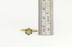 10K Yellow Gold Green Grey Star Sapphire 1960's Scalloped Ring