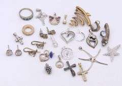 Group Lot of Vintage 925 Sterling Silver Miscellaneous Jewelry