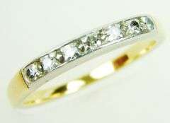 Vintage 14K Band with 7 Diamonds, Size 6