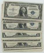 Nice lot of 40 crisp AU mixed 1935 & 1957 $1 Silver Certificates