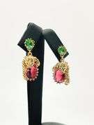 BEAUTIFUL AND UNIQUE DESIGNER PANTHER & GEMSTONE EARRINGS