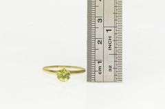 10K Yellow Gold Victorian Sim. Peridot Solitaire Statement Ring