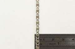 10K White Gold Hugs & Kisses XO Link Diamond Tennis Bracelet