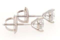 0.81ctw Round Diamond Solitaire Stud Earrings in 14K