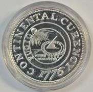 Famous 1776 Continental Currency Fugio Cent 2 oz pure .999 silver replica