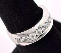 CZ Band Ring In Sterling Silver