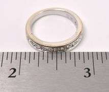 Elegant Diamond Band Ring In 14k White Gold