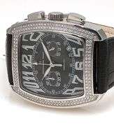 Men’s Chronograph limited edition with 188 natural diamonds Leather Strap Officina Del Tempo Italy