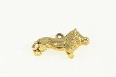 14K Yellow Gold 3D Lion African Safari Animal Charm/Pendant