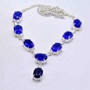 Stunning 41 Ctw Lab Sapphire Necklace