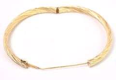 Splendid Gold Hinged Bracelet In 14K Yellow Gold