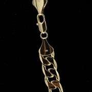 Huge 97.1 Gram 14 Kt Yellow Gold Plate Italian Figaro Link Necklace