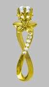Sparkling 14 Kt Gold Plated 1 Ct Cubic Zirconia Diamond Ring
