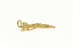 14K Yellow Gold Banana Bunch Carrying Lady Woman Vintage Charm/Pendant