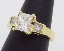 Certified Three Stone Diamond Engagement Ring