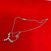 BEAUTIFUL 14KT SOLID WHITE GOLD AND DIAMOND PENDANT NECKLACE- CERTIFIED!