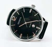 Classic Looking Everyday Men's Geneva Watch w/ Genuine Leather Band