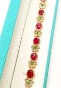 RUBY, EMERALD, & DIAMOND BRACELET