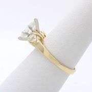 STUNNING 14KT SOLID YELLOW GOLD DIAMOND ENGAGEMENT RING