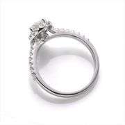 Sparkling 1 Ct Pear Cut White E-F Moissanite Ring