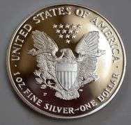 1997 Silver Eagle With Box & Paper.