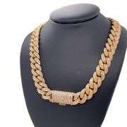 16.65 Carats! Pave Diamond Miami Cuban Chain Necklace
