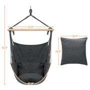 Hammock Chair w/ 2 Cushions Hanging Rope Swing Chair