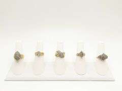 5 Beautiful 10k Gold Diamond Rings!