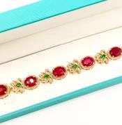 RUBY, EMERALD, & DIAMOND BRACELET