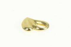 14K Yellow Gold Puffy Asymmetrical Heart Love Valentine Slide Pendant