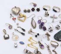 Group Lot of Vintage 925 Sterling Silver Earrings