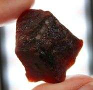 Unheated 161ct collectors uncut Hessonite Garnet