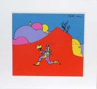 Peter Max, Original painting, mixed media on paper.