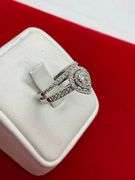 CERTIFIED BRAND NEW 14K WHITE GOLD AND DIAMOND WEDDING SET
