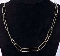 Unique Fancy Link Necklace In 14K Yellow Gold