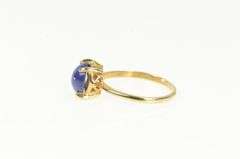 14K Yellow Gold Oval Syn. Star Sapphire Vintage Statement Ring