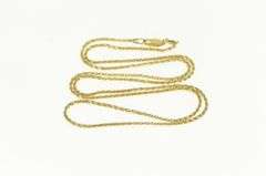 14K Yellow Gold 1.3mm Wheat Link Vintage Palma Chain Necklace