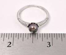 Pearl And CZ Ring In Sterling Silver