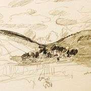 View of Volnay in Burgundy by Ensrud
