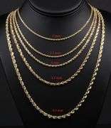 14K SOLID GOLD 2.5mm -16" - ROPE CHAIN / TWISTED CHAIN